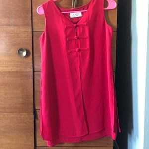 Mandarin Red Laundry Shift Dress